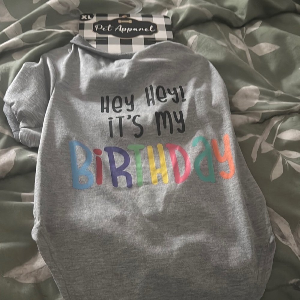 Gray Birthday Shirt for your Dog
